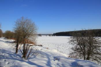 Paysages ardennais en raquette à neige